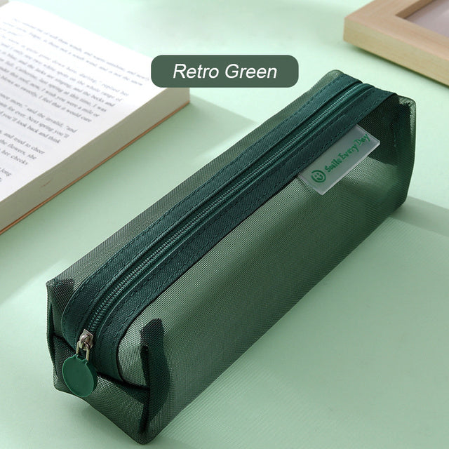Mesh Transparent Fountain Pen Bag