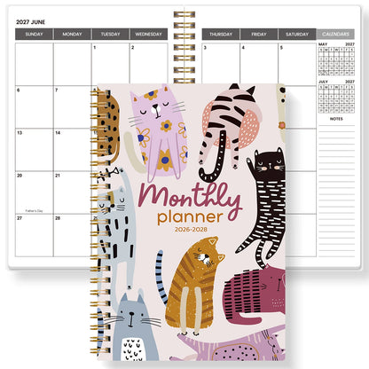 Academic Planner A5 Spiral Weekly Monthly Layout