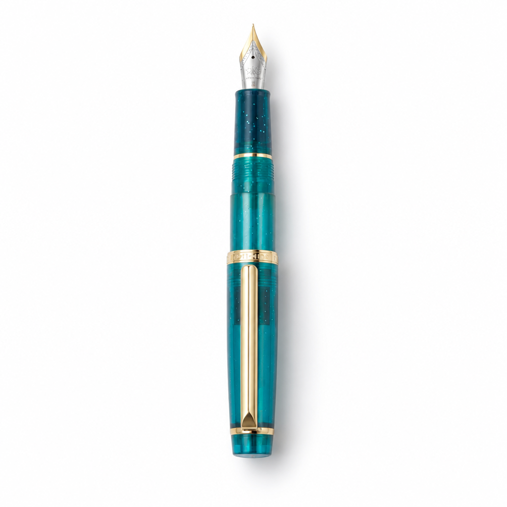 Luxury Fountain Pen with Gold Trim and Fine Nib