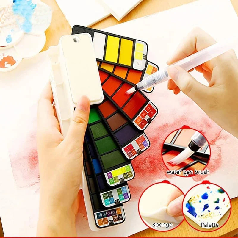 Portable Watercolor Paint Set