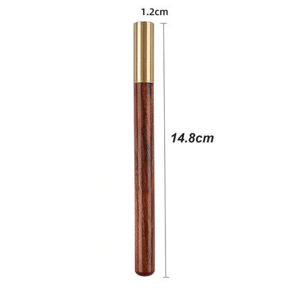 Vintage Wood and Brass Ballpoint Pen Stylish Metal Cap Roller Pen