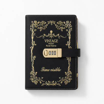 Embroidered Vintage Notebook for Journaling and Notes
