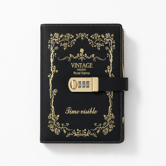 Embroidered Vintage Notebook for Journaling and Notes