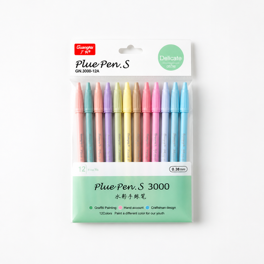Felt Tip Marker Pens 12-Color Set for Journaling
