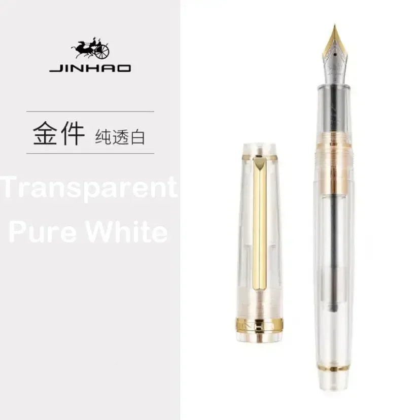 Luxury Fountain Pen with Gold Trim and Fine Nib