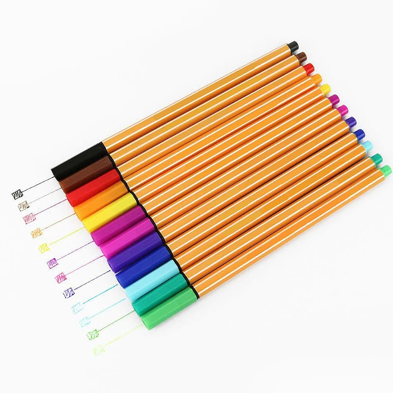 ColorCraft 12-Color Fineliner Pen Set