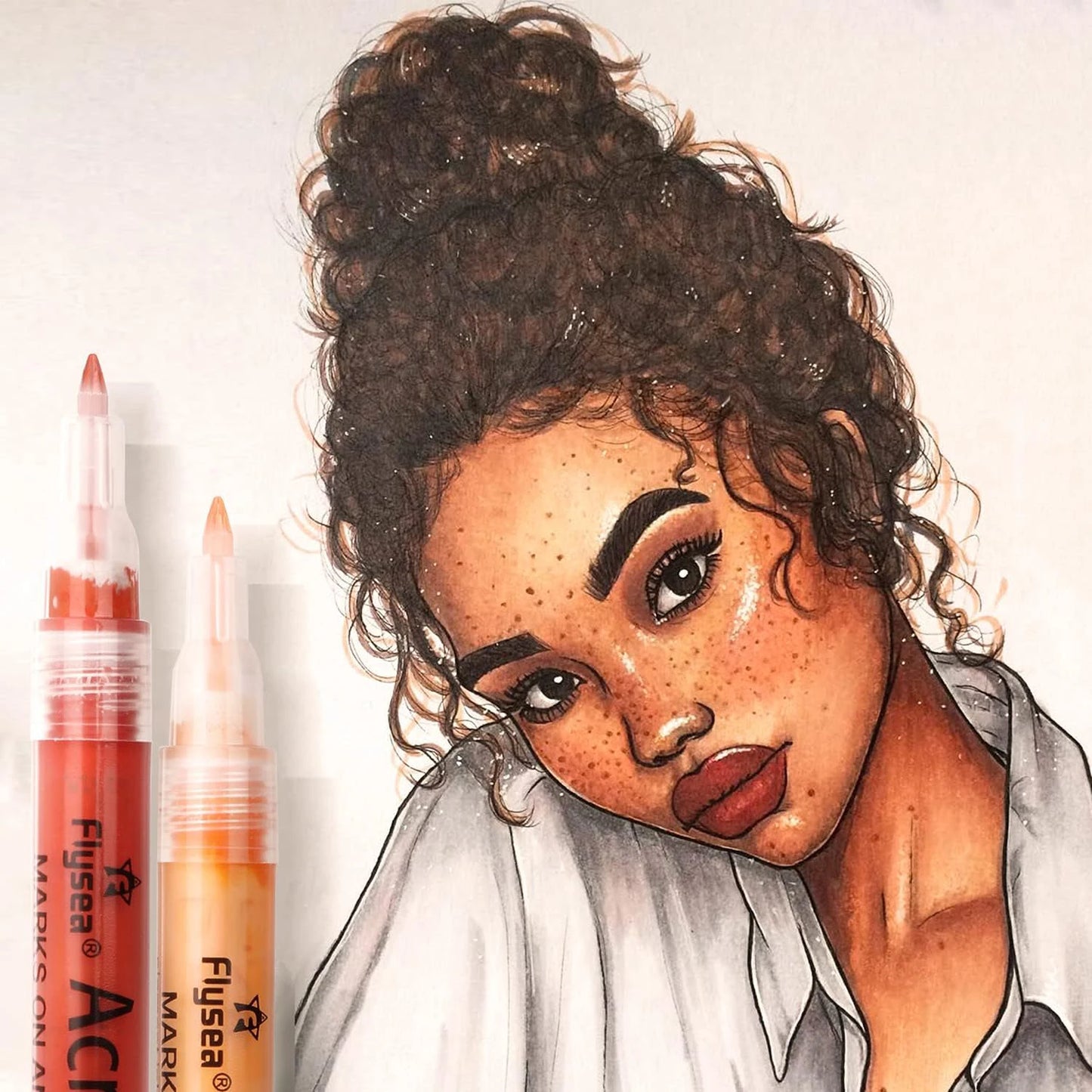 Precision Skin Tone Acrylic Markers