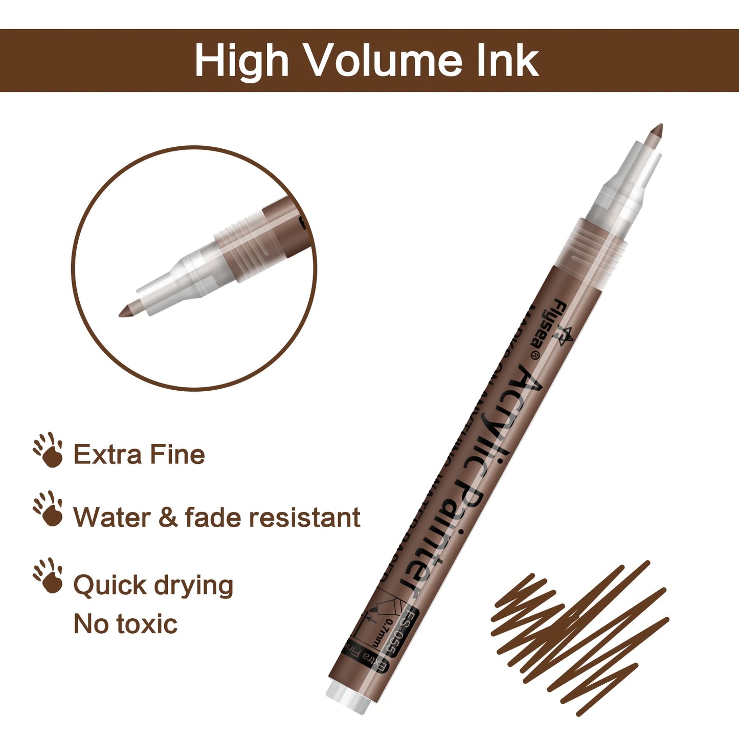 Precision Skin Tone Acrylic Markers
