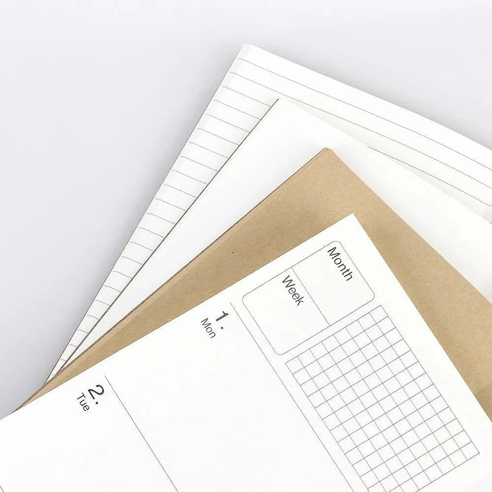 Kraft Weekly Planner Notebook Lined Journal