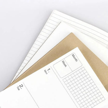 Kraft Weekly Planner Notebook Lined Journal