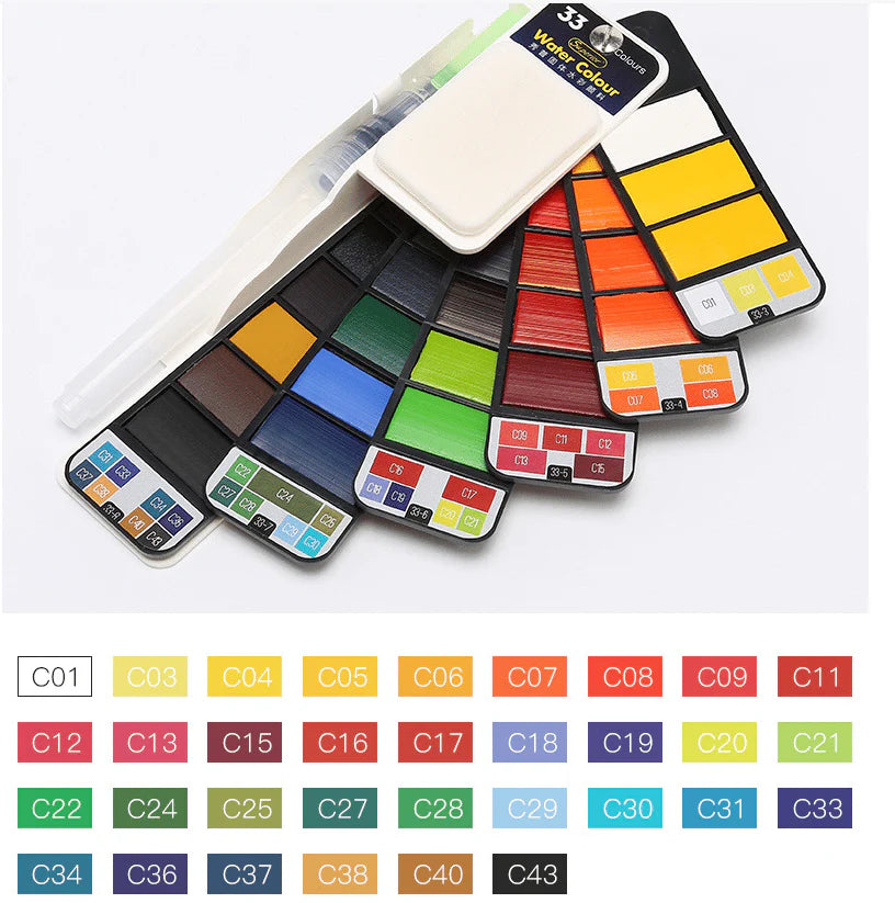 Portable Watercolor Paint Set