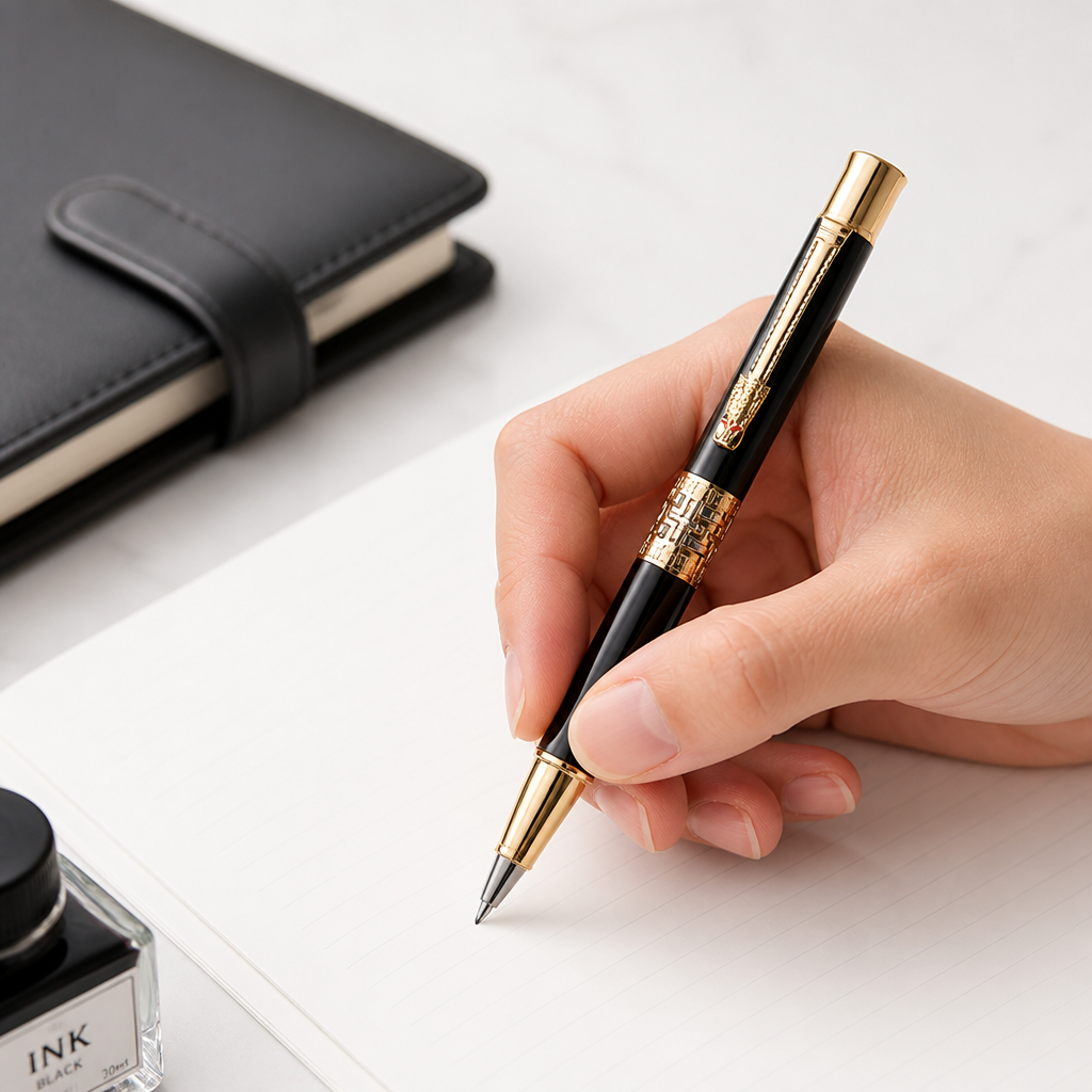 Elegant Brass Rollerball Pen