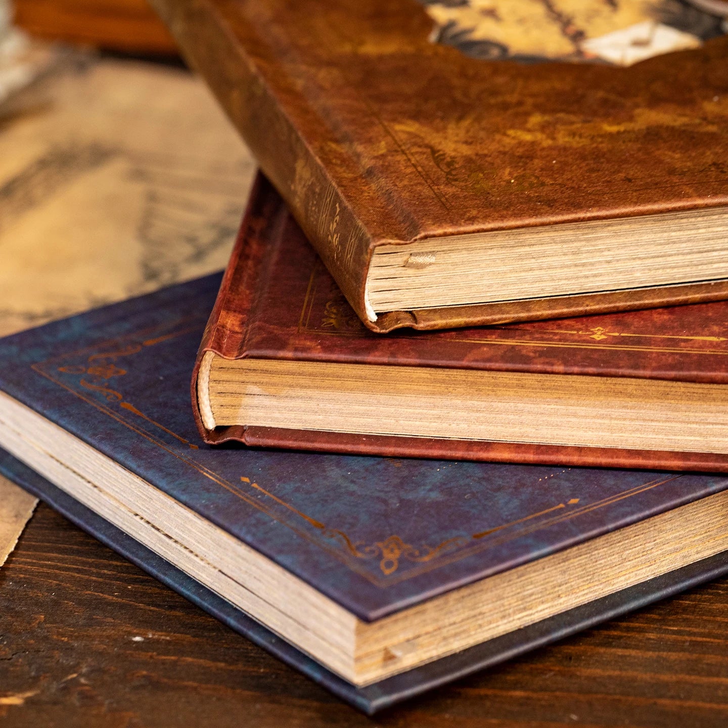 Vintage Style Gold Foil Notebook