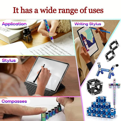 Magnetic Fidget Pen for Stress Relief and Multifunctional Writing