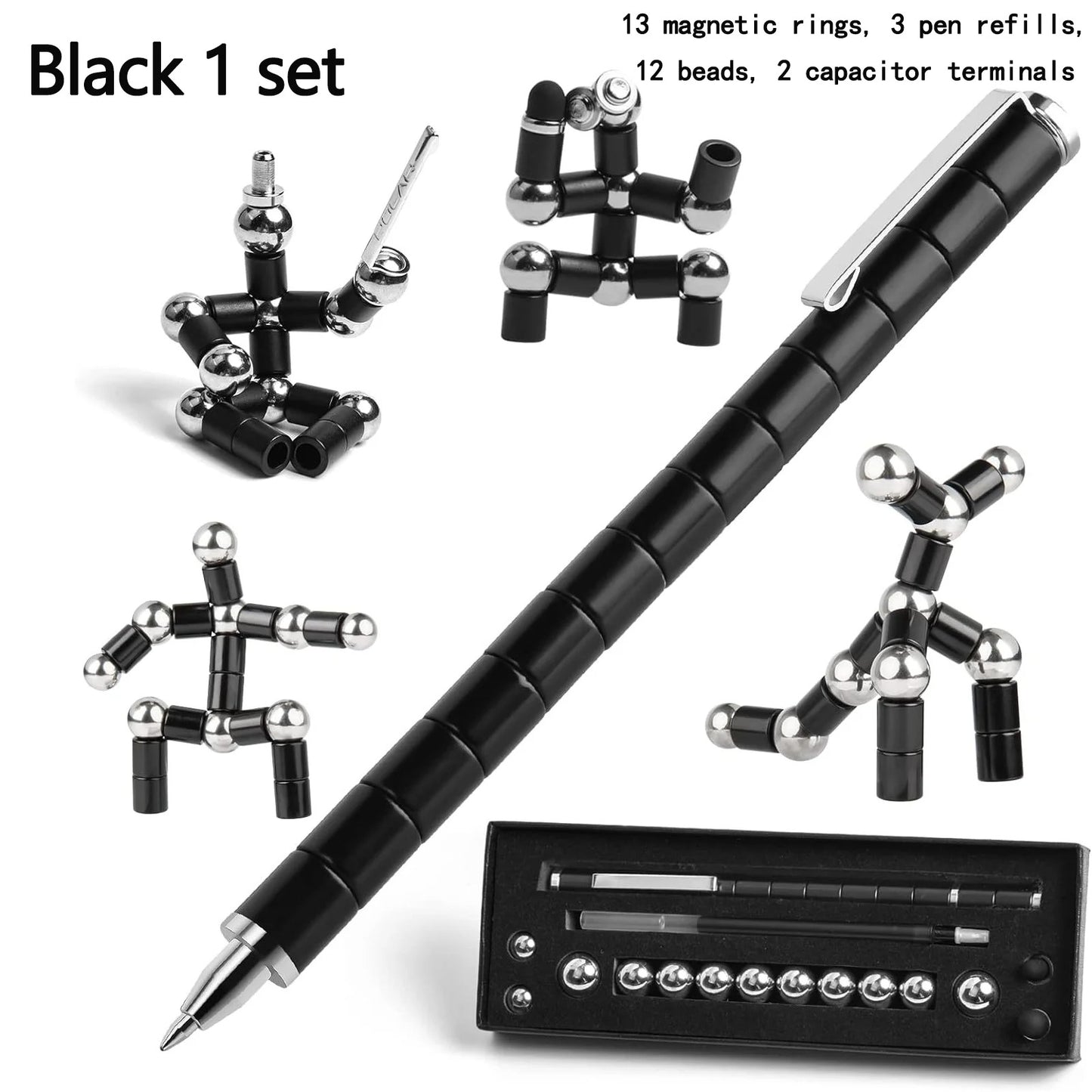 Magnetic Fidget Pen for Stress Relief and Multifunctional Writing