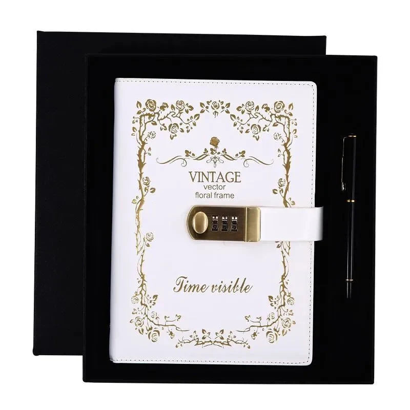 Embroidered Vintage Notebook for Journaling and Notes