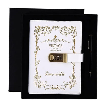 Embroidered Vintage Notebook for Journaling and Notes