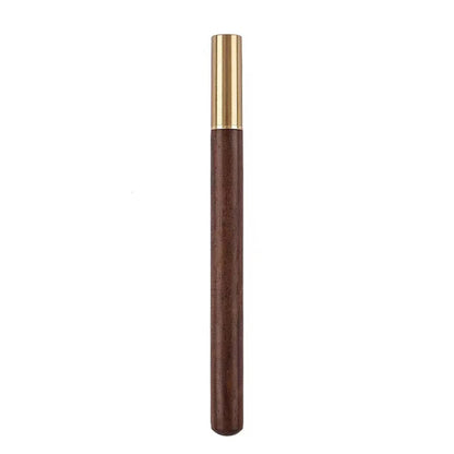 Vintage Wood and Brass Ballpoint Pen Stylish Metal Cap Roller Pen