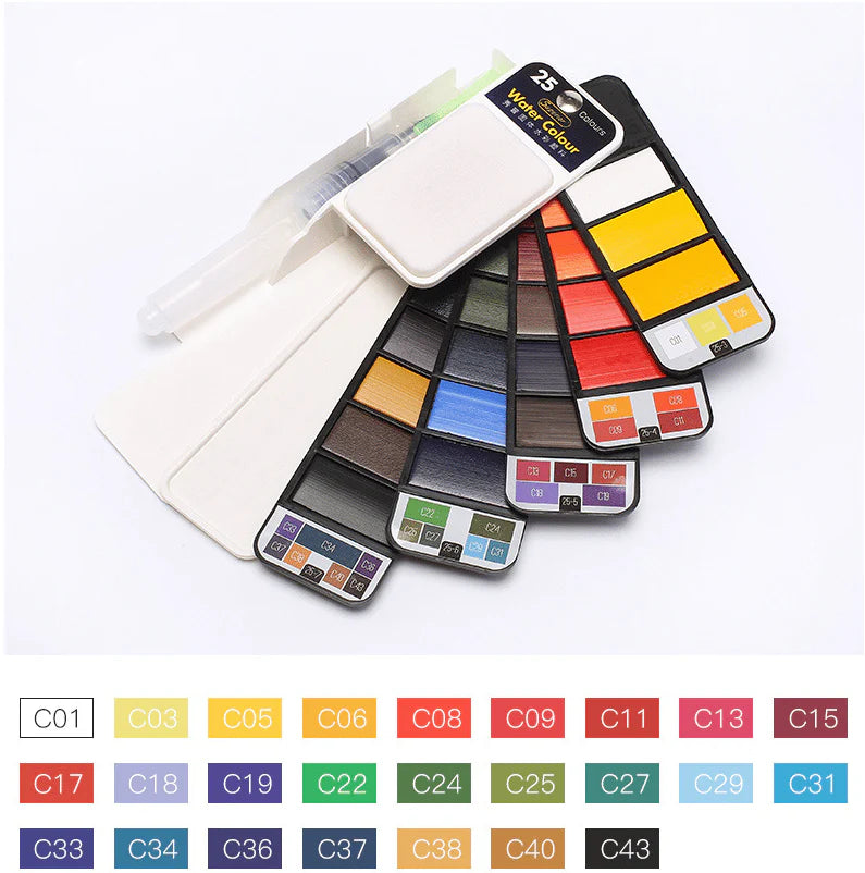 Portable Watercolor Paint Set