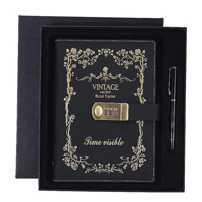 Embroidered Vintage Notebook for Journaling and Notes