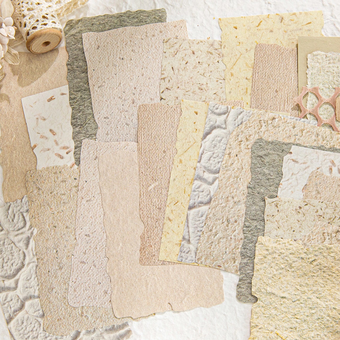 Vintage Texture Paper Set - 28-Piece