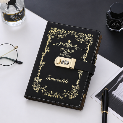 Embroidered Vintage Notebook for Journaling and Notes
