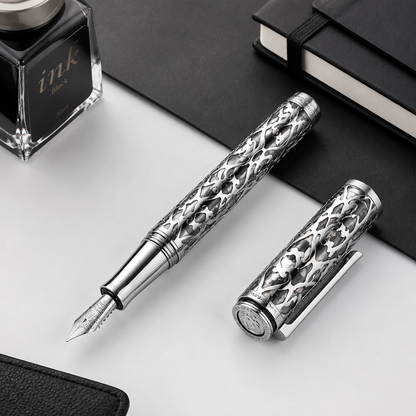 Nebula Chrome Skeleton Fountain Pen