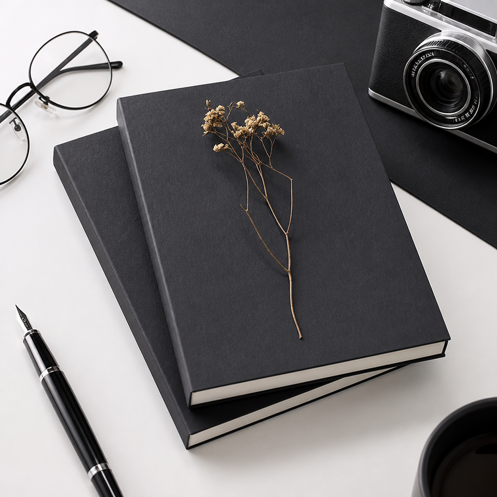 B5 Blank Sketchbook With Black Cover