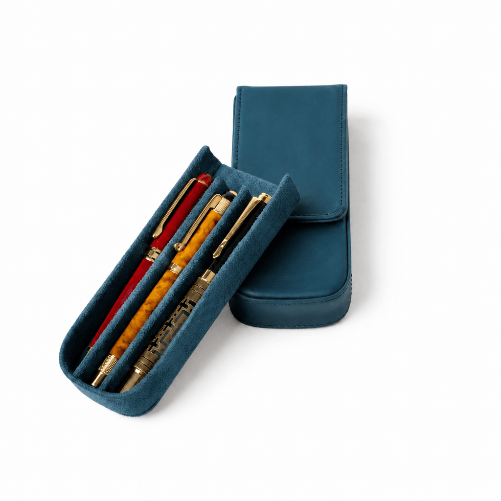 Leather pen case suitable for work or travel