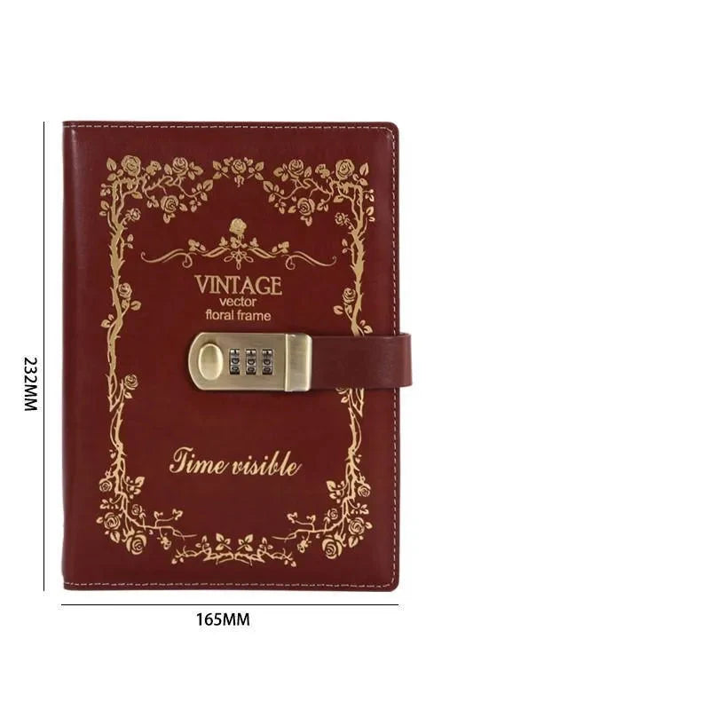 Embroidered Vintage Notebook for Journaling and Notes