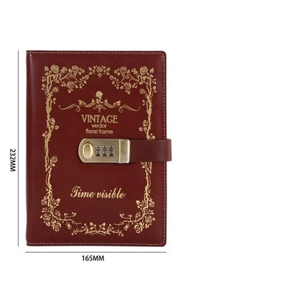 Embroidered Vintage Notebook for Journaling and Notes