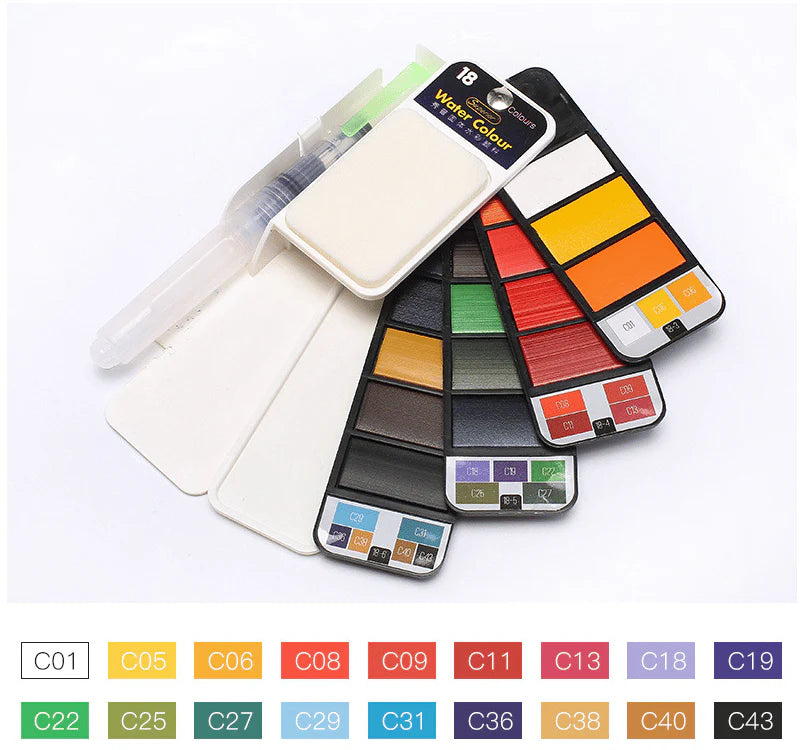 Portable Watercolor Paint Set