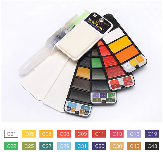 Portable Watercolor Paint Set