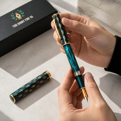 Nebula Royal Peacock Fountain Pen in a Box
