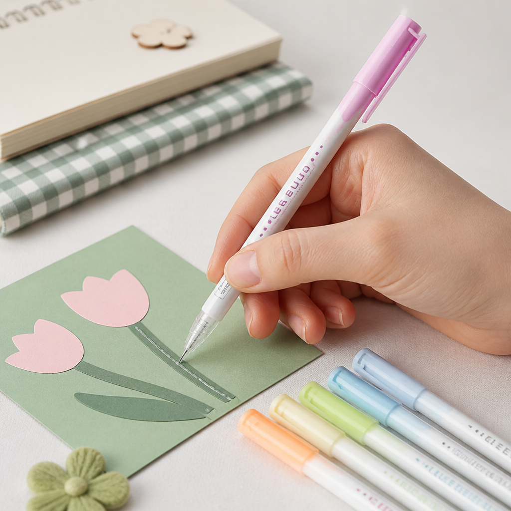 Refillable Drip-Free Glue Pen With Ballpoint Tip