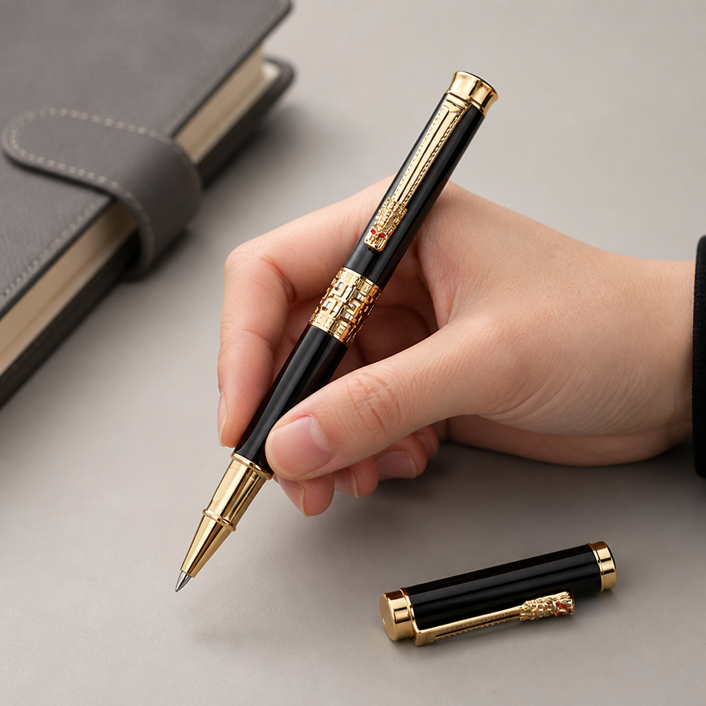 Elegant Brass Rollerball Pen