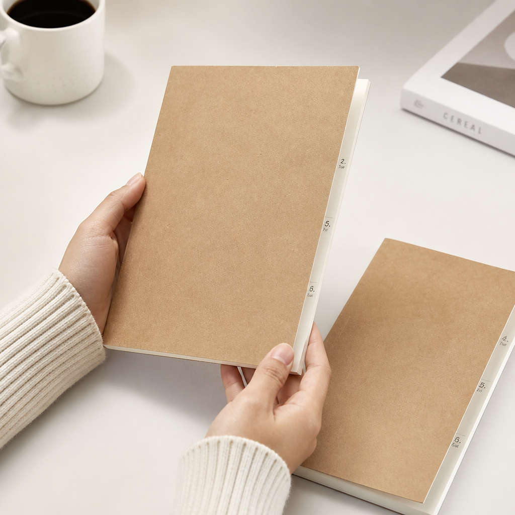 Kraft Weekly Planner Notebook Lined Journal