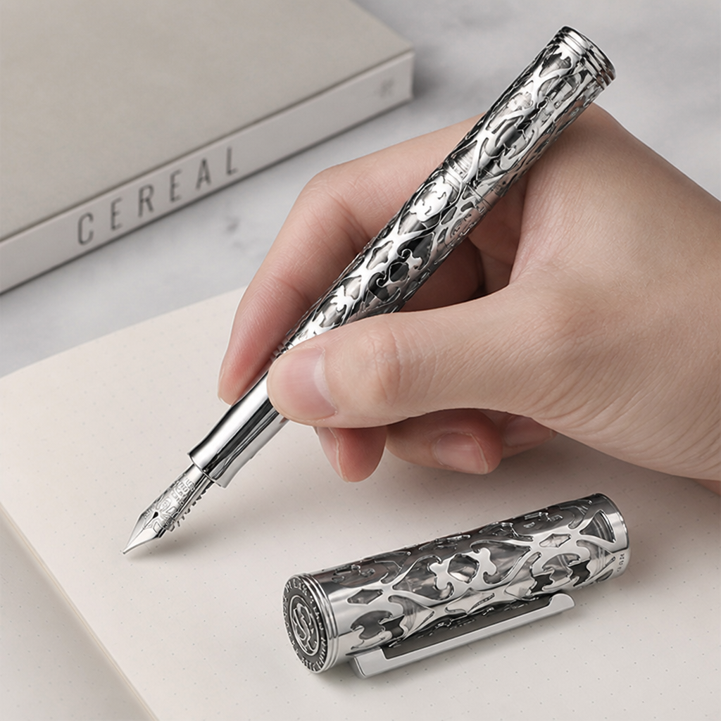 Nebula Chrome Skeleton Fountain Pen
