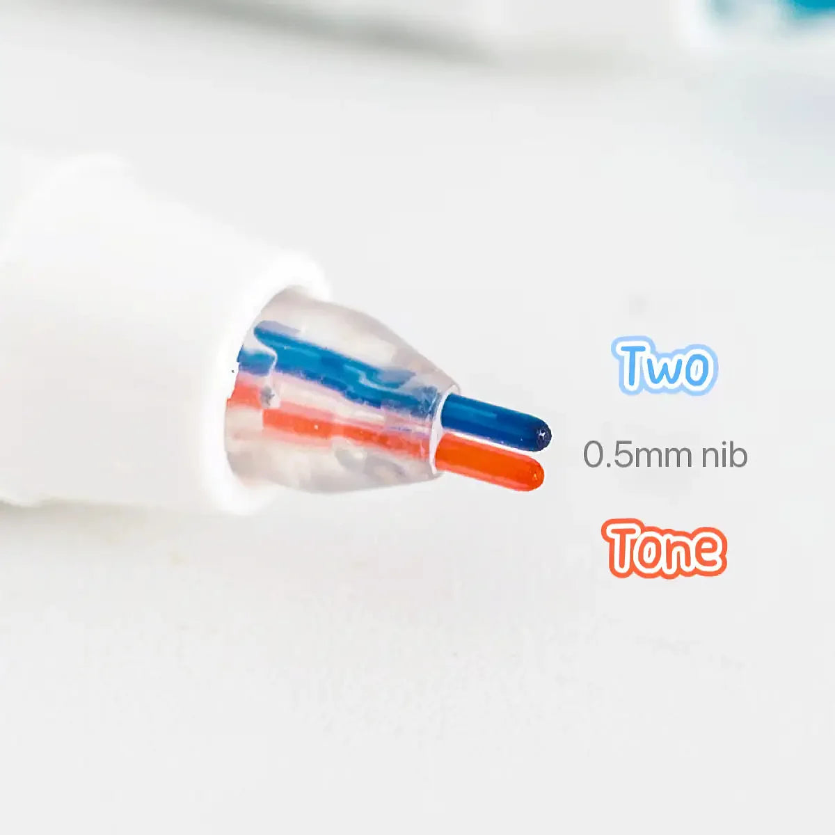 Dual-Color Fluorescent Marker Pens (Set of 6)