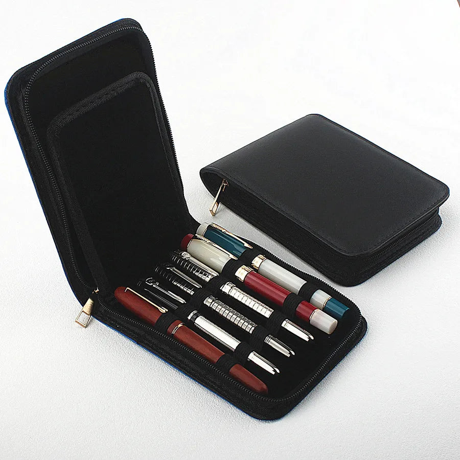 Fountain Pen Case PU Leather Holds 12 Pens