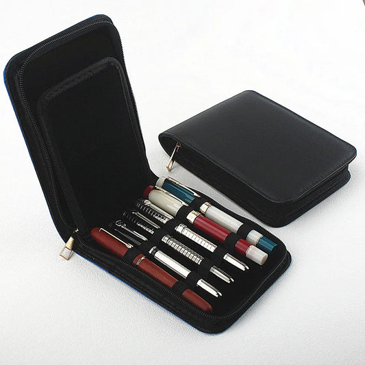 Fountain Pen Case PU Leather Holds 12 Pens