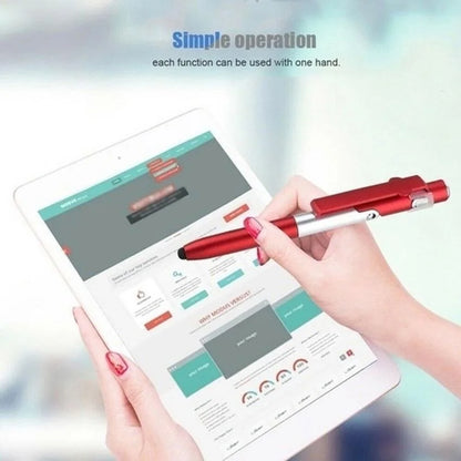 4-in-1 Multifunction Ballpoint Pen with LED, Phone Stand, and Stylus