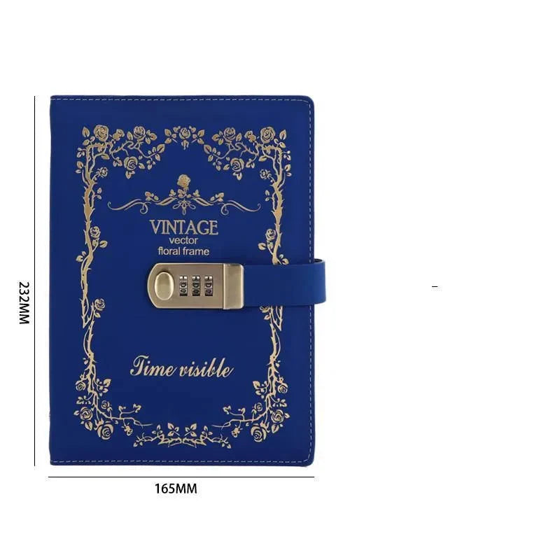 Embroidered Vintage Notebook for Journaling and Notes