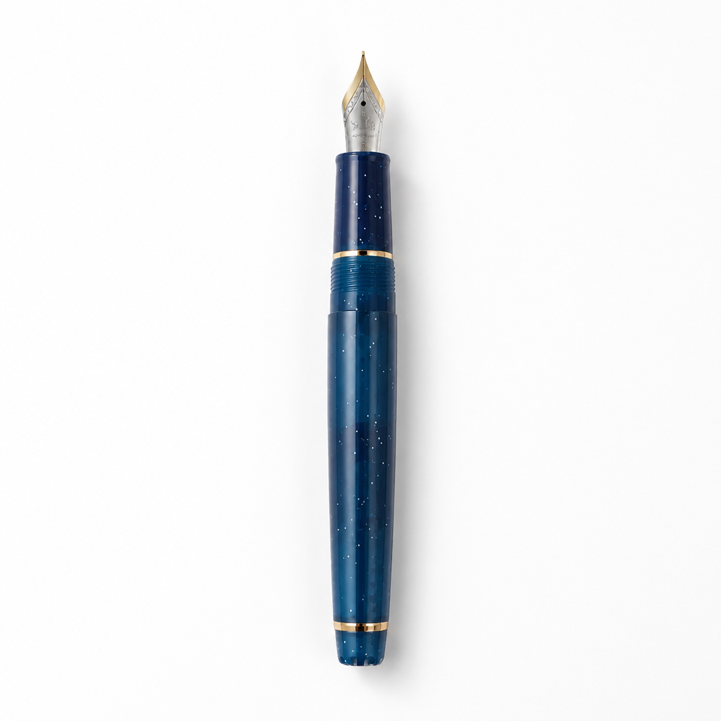 Luxury Fountain Pen with Gold Trim and Fine Nib