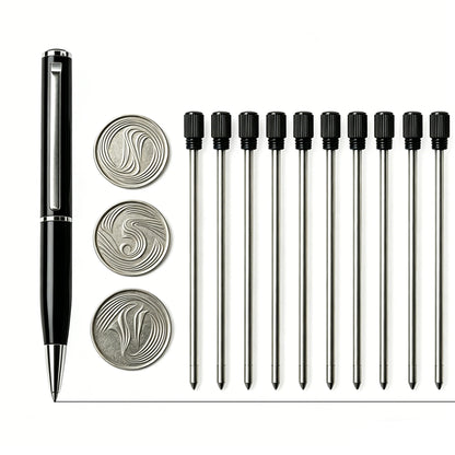 Compact Retractable Metal Ballpoint Pen