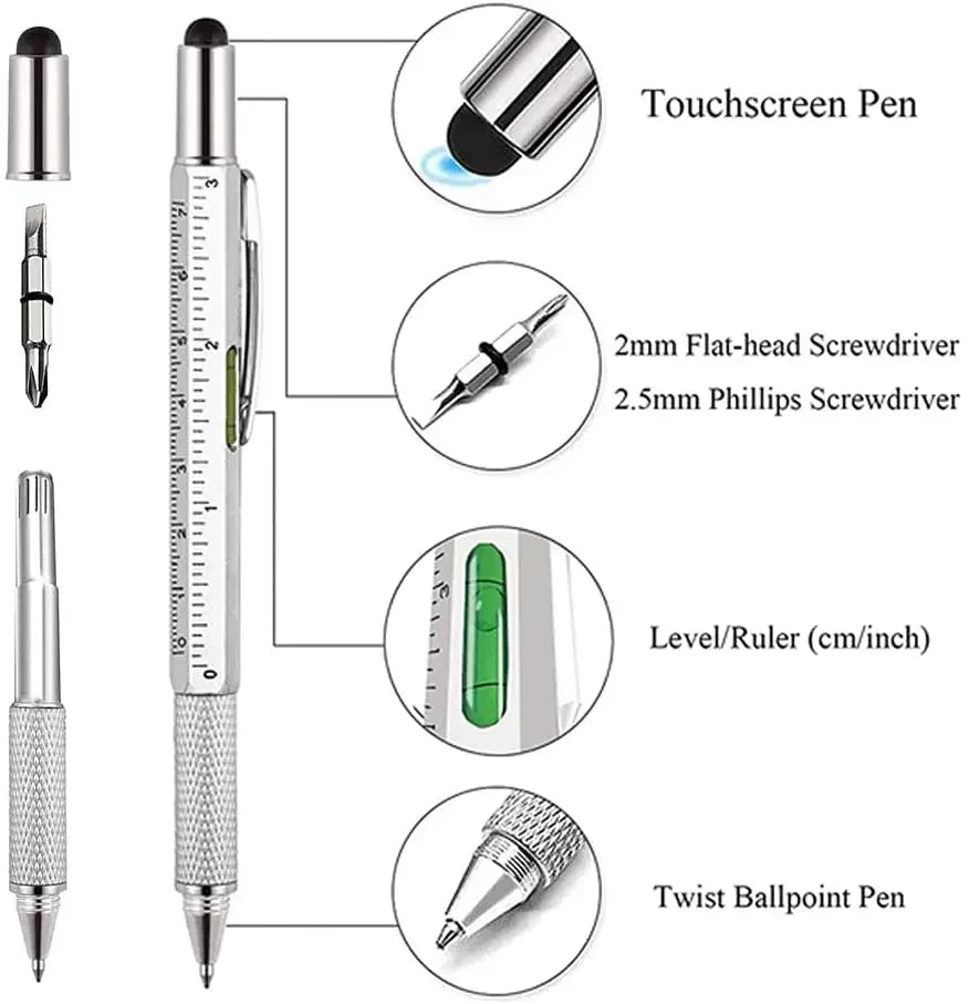 Multifunctional 7-in-1 Stylus Pen