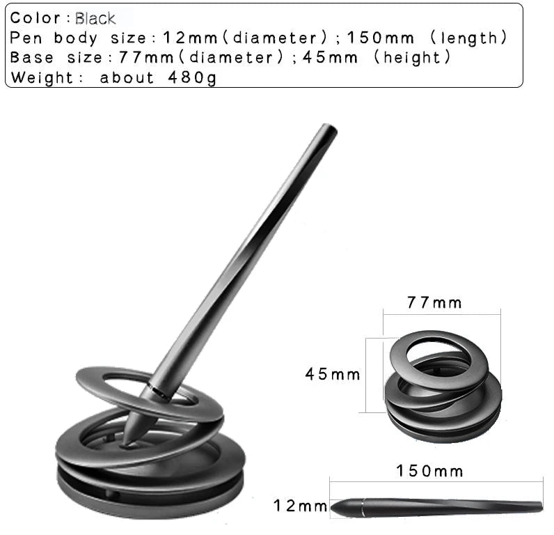 Magnetic Levitation Silver Gold Multi-Functional Office Signature Pen