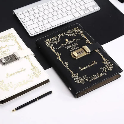 Embroidered Vintage Notebook for Journaling and Notes