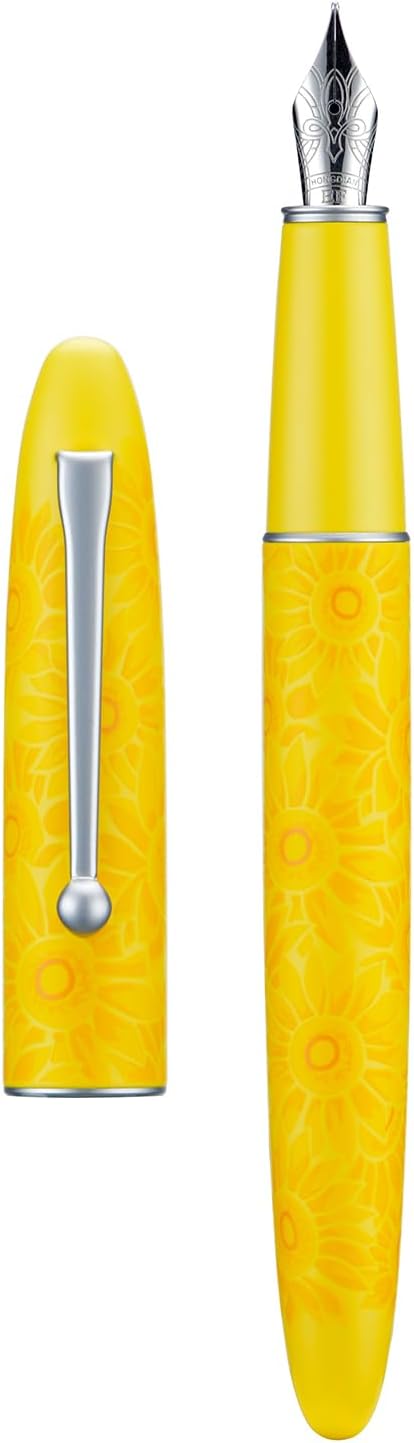 Close-up of the fountain pen nib and writing tip