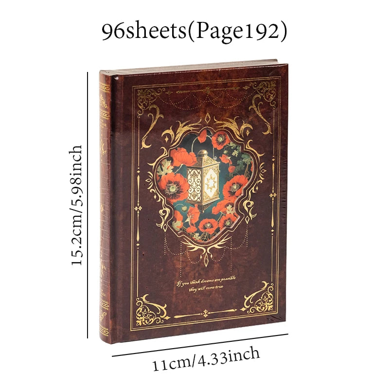 Vintage Style Gold Foil Notebook